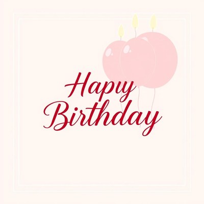 Happy birthday card with balloons