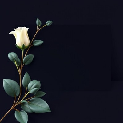 White rose on a dark background
