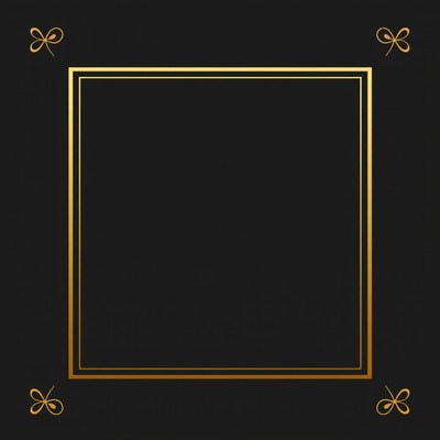 Black background with gold frame