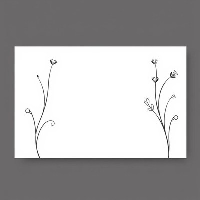 Simple floral design on white background