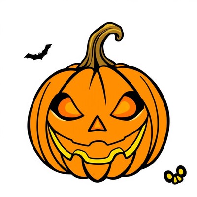 Carved pumpkin for halloween