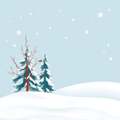 Snowy winter landscape