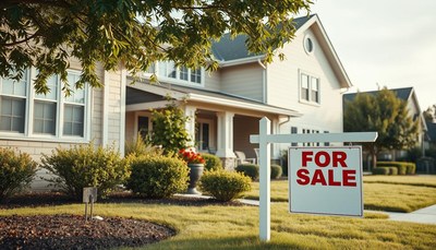 A house for sale in a suburb
