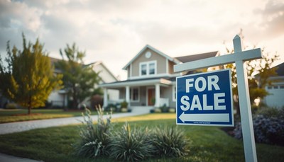 A house for sale in a suburb