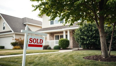 Sold house with green lawn