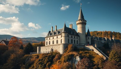 A stone castle in the french countryside