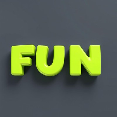 Fun in 3d letters