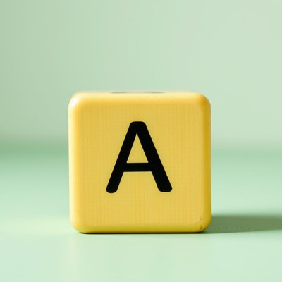 A yellow tile with the letter a