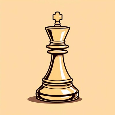 A gold chess king