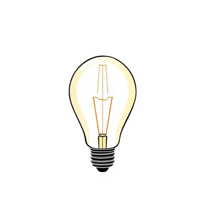 A single light bulb