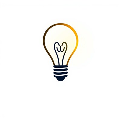A simple light bulb illustration