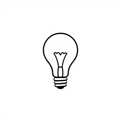 A simple lightbulb illustration