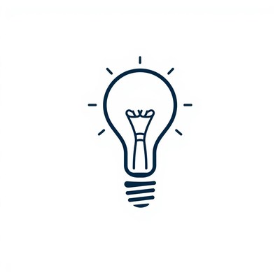 A simple light bulb illustration