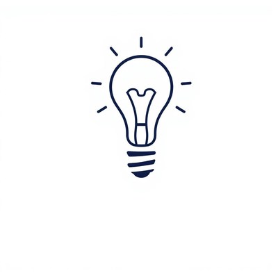 A simple lightbulb illustration