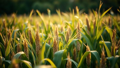 Wheat field at sunset