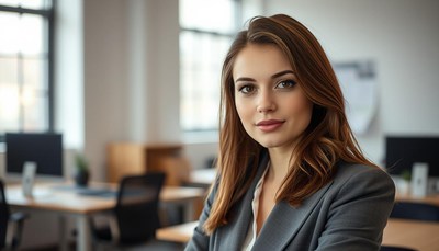 Businesswoman in office setting