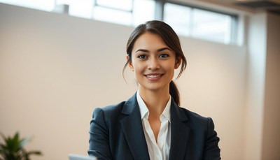 Woman smiling in office