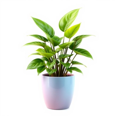 A potted plant with green leaves