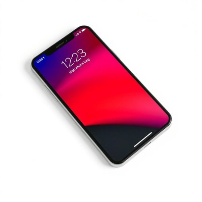 iPhone with Red Gradient Screen