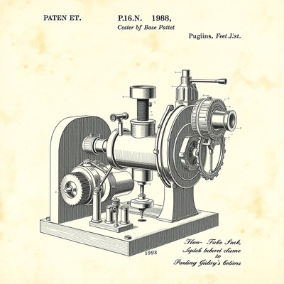 A patent drawing of a machine for making beer
