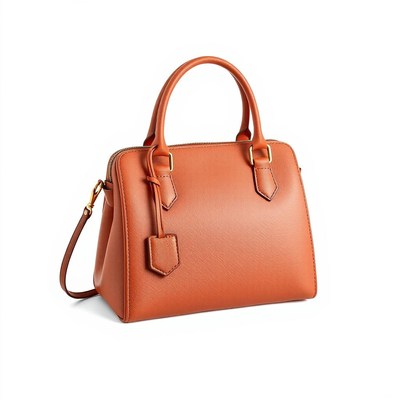 A brown leather handbag with a strap