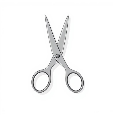 A pair of silver scissors