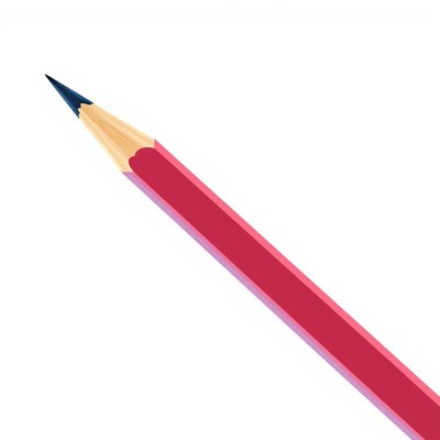 A red pencil with a sharp point