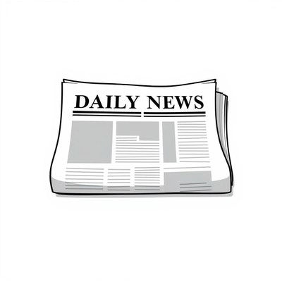 A daily newspaper is sitting on a table