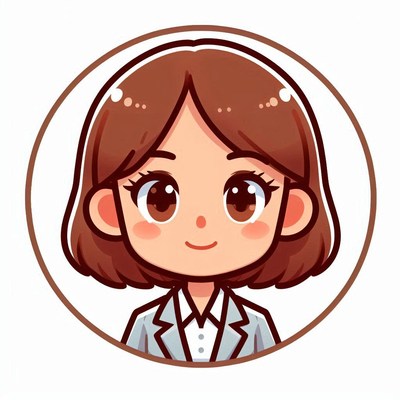 A cartoon girl smiles in a profile picture