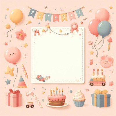 A birthday card with a blank space to write a message