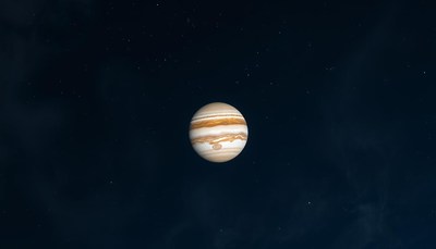 Jupiter is visible in the night sky