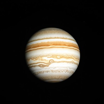 Jupiter is a gas giant with prominent bands