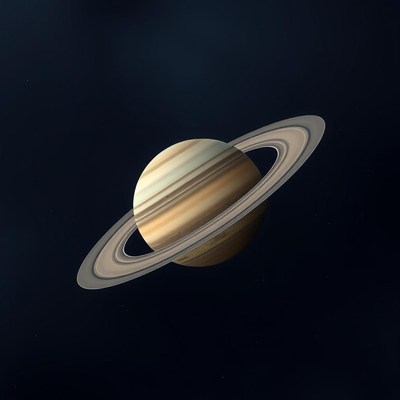 Saturn with its iconic rings