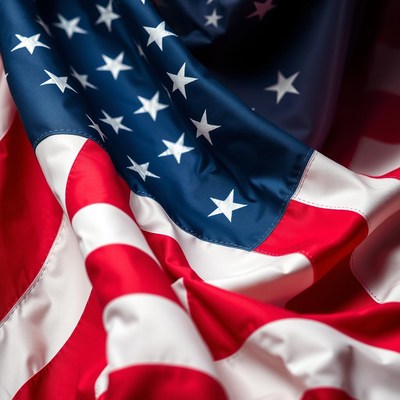 A close-up of an american flag