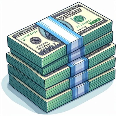 A stack of us dollar bills