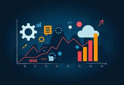 A line graph shows growth over time