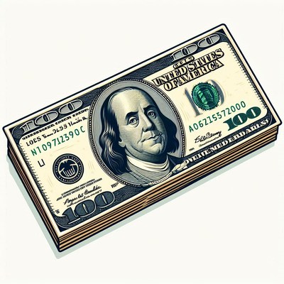 A stack of hundred dollar bills