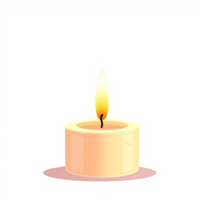 A single candle burns brightly