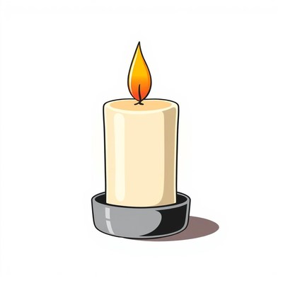 Burning Candle Illustration