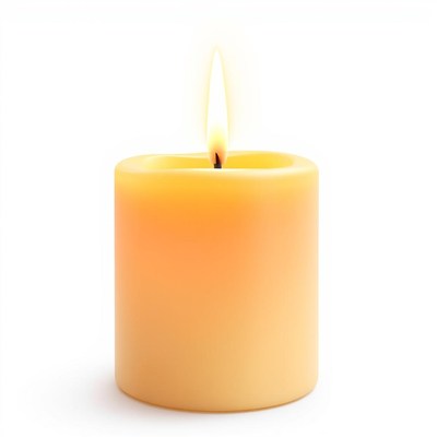 A single candle burns brightly