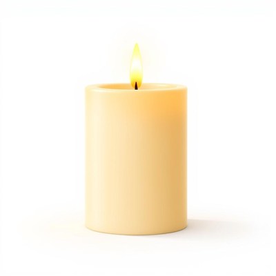 A single candle burns brightly