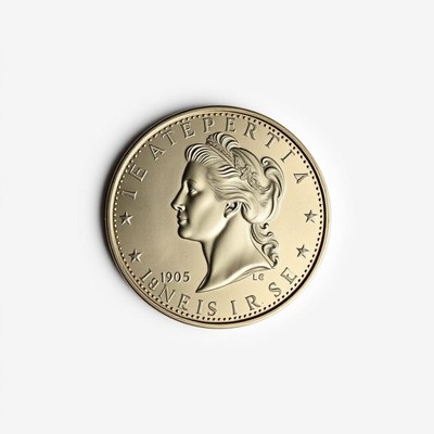 This is a gold coin from 1905