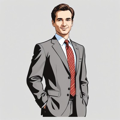 A man in a suit stands with his hands in his pockets