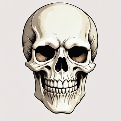 A detailed skull illustration