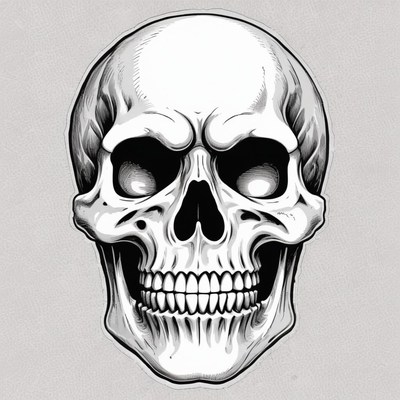 A detailed skull illustration