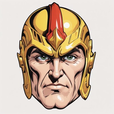 A close-up of a warrior's face