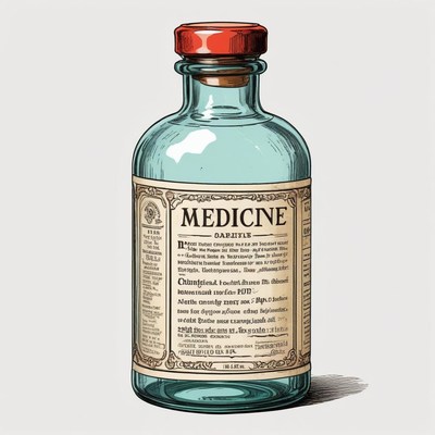 A vintage bottle of medicine from a bygone era