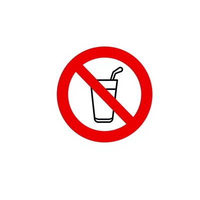 A no drinking sign is shown