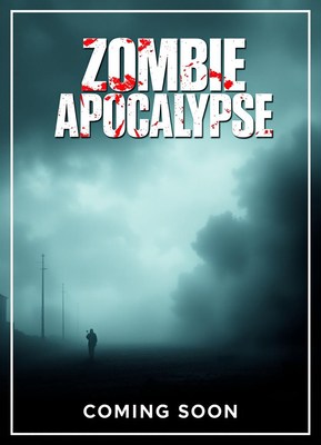 A lone figure walks through a foggy road