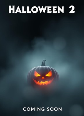 Jack-o'-lantern glows in fog, hints at new halloween film
